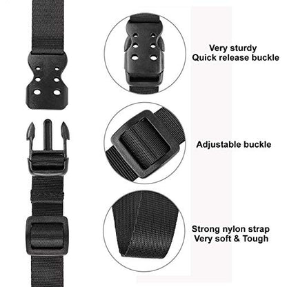 Ayaport Utility Straps with Buckle 40" Quick-Release Adjustable Nylon Straps Black 4 Pack - size: 0.75"x40"