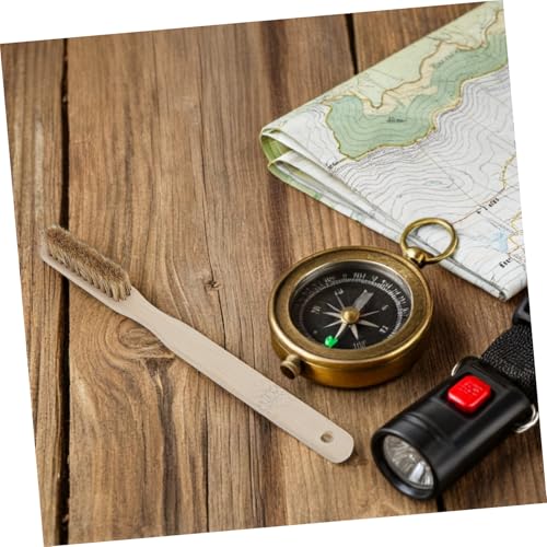 Bouldering Cleaning Brush for Rock Climbing with Ergonomic Wood Handle and Secure Grip, Beige Bristle Brush for Outdoor Climbing and Chalk Hold Cleaning