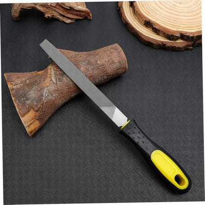 UEETEK 6-inch Hardened Steel File Flat Metal File Sharpening Tools with Comfortable Hand Grip Handles