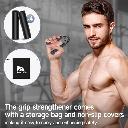 Grip Strength Trainer 6 Pack,100LB-350LB Hand Exerciser Gripper Forearm Finger Strengthener Non-Slip Suitable for Hand Rehabilitation Finger Strength Training, Muscle Building, Home Gym - color: Black,6Pack,100-350LB