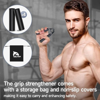 Grip Strength Trainer 6 Pack,100LB-350LB Hand Exerciser Gripper Forearm Finger Strengthener Non-Slip Suitable for Hand Rehabilitation Finger Strength Training, Muscle Building, Home Gym - color: Black,6Pack,100-350LB