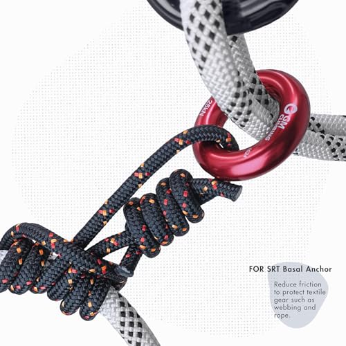 GM CLIMBING Rappel Ring 25kN for Rock Climbing Arborist Rescue Slackline Hammock - color: Small Black_2 Pack