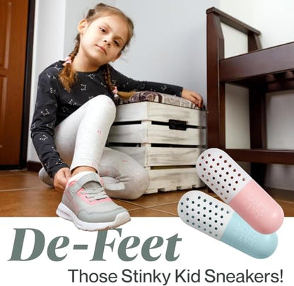 LOFT + IVY Shoe Deodorizer Balls – Ocean Fresh Scented Odor Eaters for Shoes, Gym Bags, Cars & Lockers – Compact Reusable Shoe Smell Remover Freshener Inserts – Long Lasting 4-Pack Sneaker Pills | Compact, Reusable, Long Lasting Odor Eaters — Freshener In
