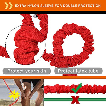 14 PCS Resistance Bands Set, Exercise Tubes, 20lbs to 40lbs Workout Bands | with Handles Protective Nylon Sleeves Door Anchor Ankle Strap, Elastic Exercise Bands for Men Women - up to 150lbs