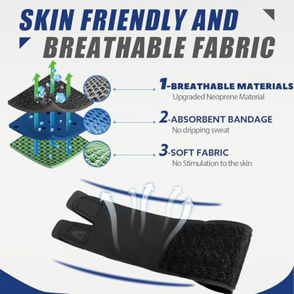 Finger Splints, 2 Pack Neoprene Finger Buddy Straps, No Metal Support Finger Brace, Adjustable Compression Finger Wraps for Daily and Sports Use - size: Small