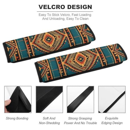 2 Pack Geometric Tribal Aztec Seat Belt Shoulder Pad Universal Fit Harness Pads Strap for Kids, Car Seats Pushchair Strollers High Chair Pushchair, Shock Absorption - color: Pattern 330