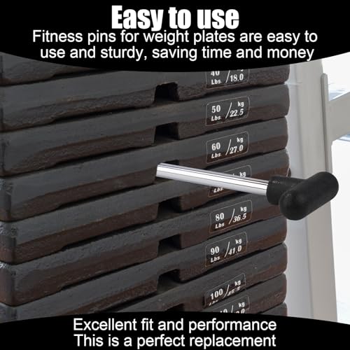 NQEUEPN Weight Stack Pin, 3/8 Inch Diameter 6 Inch Locking Heavy Duty Universal Weight Selector Pin for Home Gym Exercise Machine Accessories