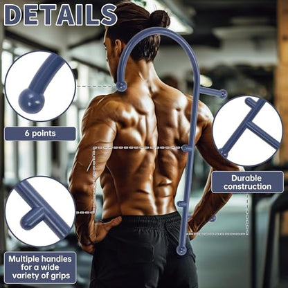 Blue Manual Massager Hook,Muscle Relax Point Tool Therapeutic,Muscle | Release Tool Release Shoulders,Neck, Upper and Lower Back Pain Manually Physical Therapy Myofascial Release Deep Pain Relief