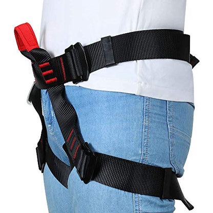 Climbing belts, Safe Seat Belts for Tree Climbing Outdoor Training Caving Rock Climbing Rappelling Equip - Half Body Guide belt for Women Man and Novice