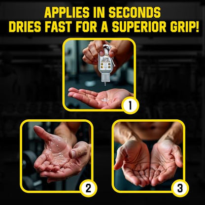 GRIPZILLA Liquid Chalk Kit Gym Chalk for Weight Lifting, Rock Climbing, Pole Grip, Bouldering, Powerlifting, Ball, Gymnastics, Sports, and Workout - Package May Vary - size: Clear Liquid Gel (50+50+100ml)