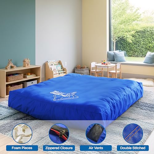 Skil-Care Crash Pads for Kids Sensory, High-Density Foam Crash Mat, Nylon | Water-Resistant Cover Crash Pads with Mesh Vents from 3x4ft to 8x8ft for Daily Use in Sensory Rooms, Schools, Clinics, Home - size: 5x5 Feet