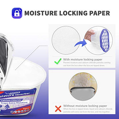 Vacplus Moisture Absorbers 6 Pack, Portable Humidity Absorber Boxes for Your Bathroom, Closet & Car, Dehumidifier with Lavender Fragrance, 10.5 Oz - size: 10.5OZ