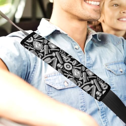 2 Pack Hair Cutting Barber Tools Car Seat Belt Pad Soft Padded Harness Pads Strap for Child, Car Seats Pushchair Strollers High Chair Pushchair, Anti-Slip Pad - color: Pattern 570