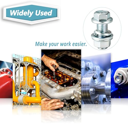 Kadrick 700Pcs Grade 8.8 Metric Bolt Assortment, M6 M8 M10 Flange Hex Heavy Duty Bolts and Nuts Kit,M6 x1.0 M8 x1.25 M10-1.25 (12mm to 45mm),Eco-Friendly Zinc Plated - size: 700Pcs M6-M10 FLANGE HEX Eco-Friendly
