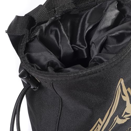 Chalk Bag for Rock Climbing – Chalk Pouch with Zippered Pocket, Brush Holder, Fleece Lining & Drawstring Closure – Limited Edition Black Bag