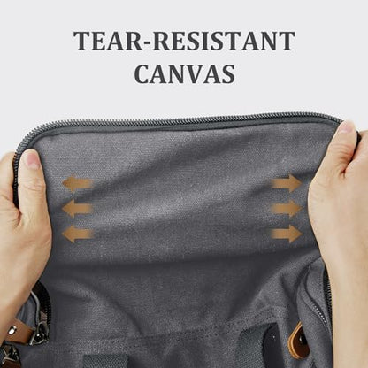 Gonex Canvas Duffle Bag for Travel, 60L Duffel Overnight Weekend Bag (Gray) - color: Grey, size: X-Large-60L (Without Shoe Compartment)