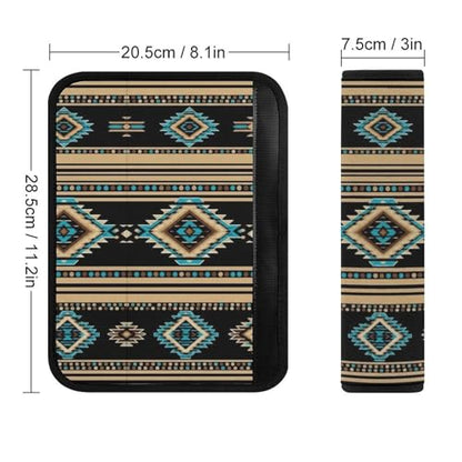 2 Pack Southwestern Tribal Animal Geometric Pattern Car Seat Straps Shoulder Pads Soft Padded Shoulder Harness Cover for Adult Use, Stroller Pushchair High Chair, Pressure Relief - color: Pattern 1054