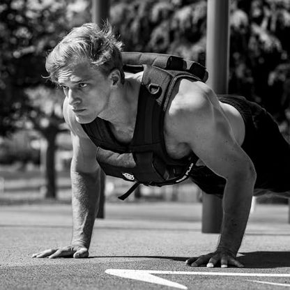 ERIC FLAG 40 lb Weighted Vest for Men & Women - Adjustable 0-40 lb with 16 Iron Weight, Heavy-Duty for Calisthenics, Running and Walking - Compact 1000D Oxford - Weighted Vest with Removable Weights