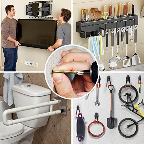 20 Pack Heavy Duty Hollow Wall Anchors with Screws, Loose Hinge Hole Repair Kits, Ideal for Concrete Wall, Hollow-Wall, Wooden Wall and Hinge Hole Repair (6x32mm) - size: 20 Pack