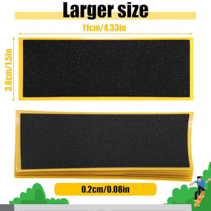 12-Pack Foam Fingerboard Grip Tape,High-Traction Non-Slip Fingerboard Foam Grip Tape,Grips Tapes Fingerboards for Standard Boards, 8 Black + 8 White (38mm x 110mm)