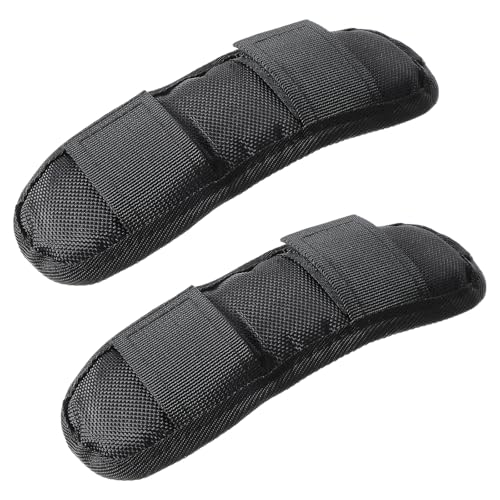2 Pack Black Shoulder Strap Pad, Extra Thick Shoulder Strap Pad, Removable Luggage Bags Shoulder Strap Pads, Universal Replacement Shoulder Pad, Guitar Strap Pad, Fastener Cushions for Shoulder Bags