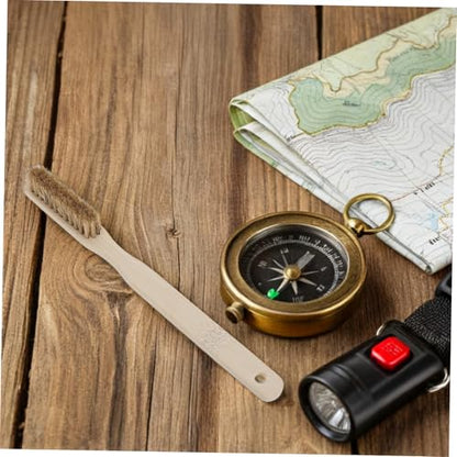 NUOBESTY Rock Climbing Chalk Brush with Wood Handle and Boar Bristle for Secure Grip, for Removing Chalk and Dirt in Humid Environments and Bouldering Cleaning