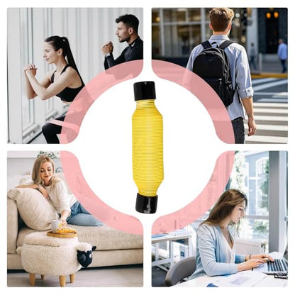 Grip Strength Trainer Hand Spring Strengthener | Spring Grip Training Tool for Home Gym Office Athletic Practice Workout Climbing - color: Yellow