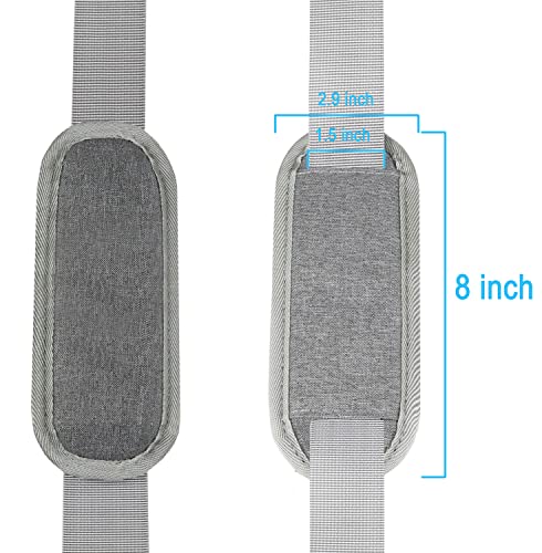 Shoulder Strap, Durable 55" Universal Replacement Laptop Shoulder Strap, Adjustable Comfortable Belt with Metal Hooks for Briefcase, Computer Messenger Bag, Laptop Case Luggage/Duffel/Camera, (Grey) - color: Grey