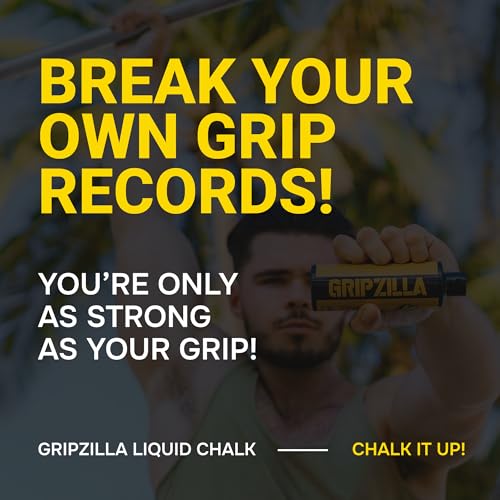 GRIPZILLA Liquid Chalk Kit Gym Chalk for Weight Lifting, Rock Climbing, Pole Grip, Bouldering, Powerlifting, Ball, Gymnastics, Sports, and Workout - Package May Vary - size: 250ml + 50ml Kit