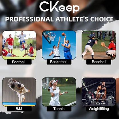 CKeep Athletic Tape, Original Cotton Waterproof Sports Tape 1 Roll, Black | Very Sturdy No Glue Residue Wrist Ankle Tape for Climbing, Boxing, Athletes, Baseball Bats, Strains, Sprains, Injuries - size: 1 Roll