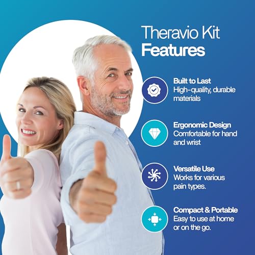 Hand Therapy Equipment for Rehabilitation and Recovery – Hand Therapy Kit with Grip Strength Trainer, Finger Strengthener & Exercise Balls for Arthritis, Carpal Tunnel and Physical Therapy by Theravio - size: Theravio Kit