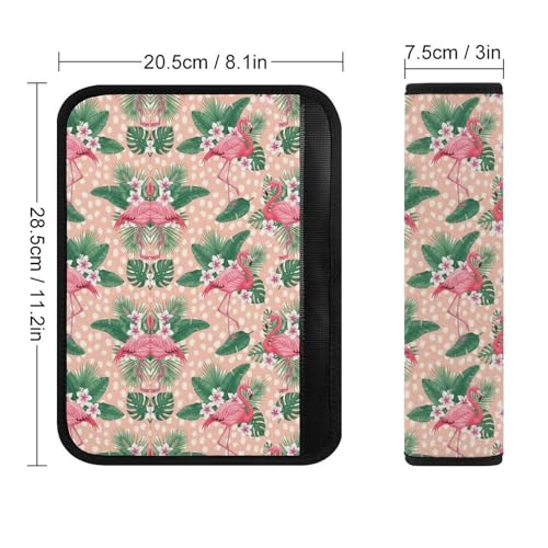2 Pack Flamingo Art Seat Belt Shoulder Pad Universal Fit Harness Pads Strap for Kids, Car Seats Pushchair Strollers High Chair Pushchair, Shock Absorption - color: Pattern 249
