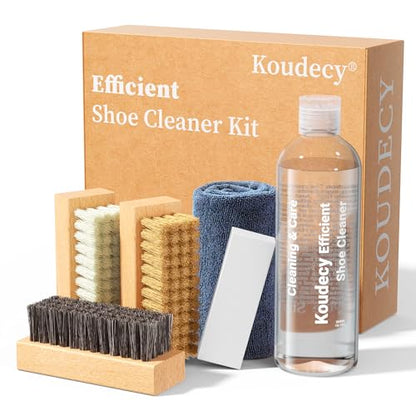 Shoe Cleaning Kit for Sneaker - 10.1Oz Shoe Cleaner kit Sneaker Cleaner,Eraser,Brushes&Towel for White Shoe Sneaker