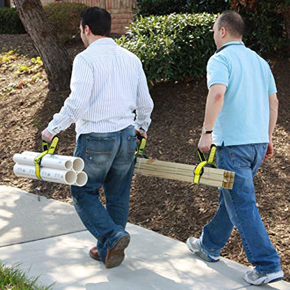 4’ Carry Strap with Handle | Heavy Duty | Adjustable Belt | Easy, Safe, Secure, Lifting, Moving, Carrying Heavy Boxes, Groceries | Best Luggage Strap (Strap-A-handle 4ft. Length, 75lb. Capacity) - color: Heavy Duty - 4' Length, 75lb. capacity