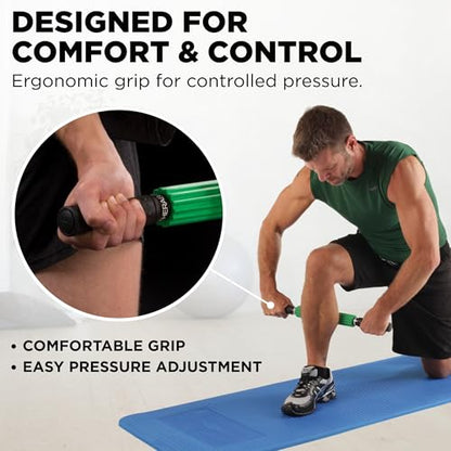 Theraband 13076 Muscle Roller Stick for Self-Myofascial Release, Deep Tissue Massage Rolling Pin, Trigger Point Release and Muscle Soreness, Old Version, One Size - style: Standard