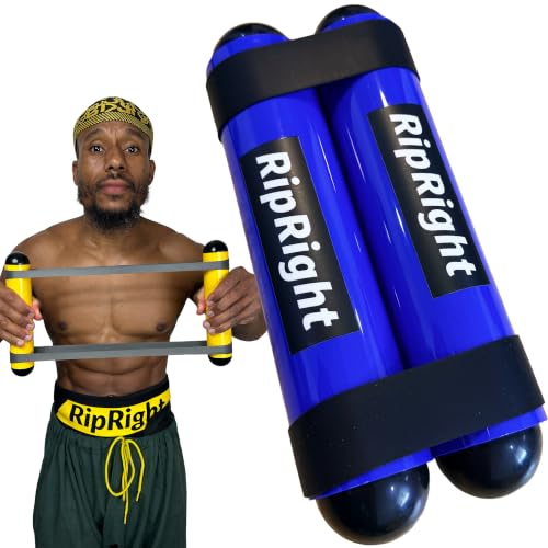 Premium RipStick Pillz, Workout Equipment for Joint Rehab, Shoulder Strength, Resistance Training, and Muscle Building, with 6 Adjustable Resistance Bands - color: Blue / Black