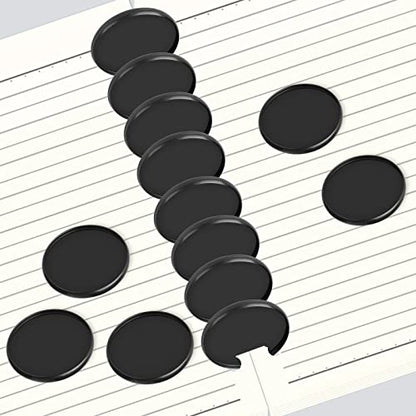 12-Piece 2-Inch Discbound Expansion Discs and Binder Rings - Large Black Plastic Book Binding Discs for DIY Notebooks and Scrapbooking Supplies