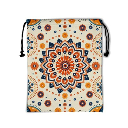 Gymnastics Grip Bag Lightweight Small Drawstring Grip Bags for Gymnasts - color: Mandala Floral-multi