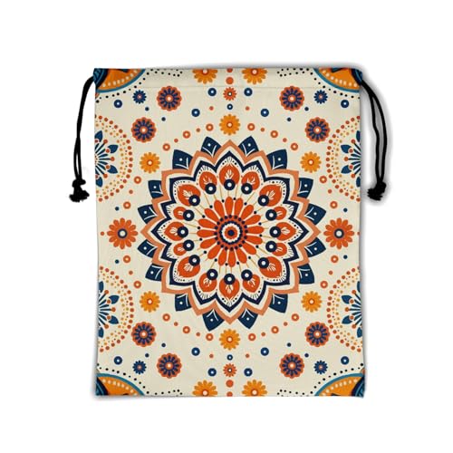 Gymnastics Grip Bag Lightweight Small Drawstring Grip Bags for Gymnasts - color: Mandala Floral-multi