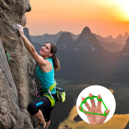 4PCS Finger Exerciser, Grip Strength Trainer and Finger Strengthener with Four Resistance Levels, Progressive Hand Training for Athletes Five Finger Training Puller with Extension Bands