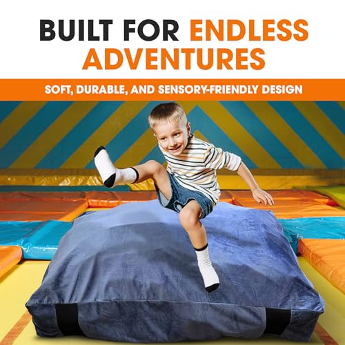 Cheer Collection Crash Pad - Crash Pads for Kids Sensory with Washable Cover - Sensory Room Must Haves - Crash Mat (5' x 5' FT) - size: 5'x 5' Feet