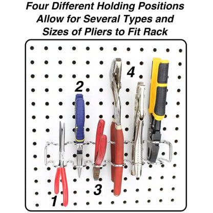 Pegboard Screwdriver Holder, 2-Pack - Hooks to Any Peg Board - Screwdriver and Pliers Rack Accessory Tool Organizer - Organization Accessory for Workbench, Garage, Tool Shed, Craft Room - size: 2 Pack