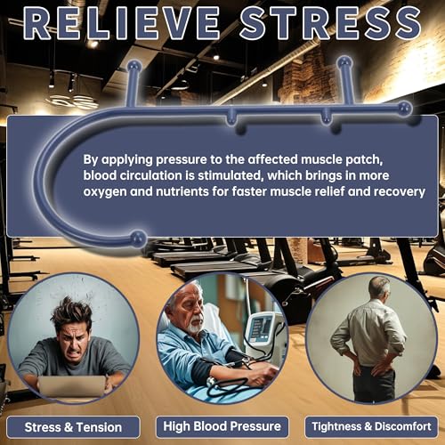 Blue Manual Massager Hook,Muscle Relax Point Tool Therapeutic,Muscle | Release Tool Release Shoulders,Neck, Upper and Lower Back Pain Manually Physical Therapy Myofascial Release Deep Pain Relief