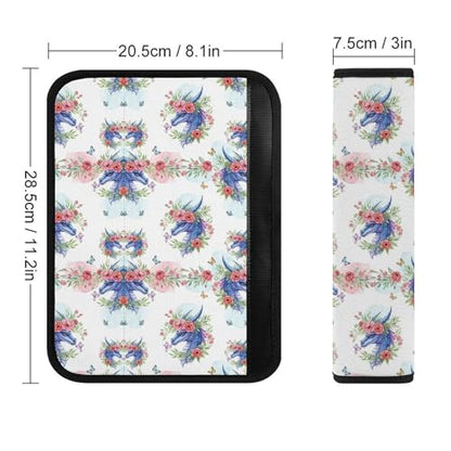 Universal Fit Seat Belt Shoulder Pad for Kids, Car Seats Pushchair Strollers High Chair Pushchair, 1 Pair Flower Dragon Automotive Seat Belt Protector - color: Pattern 279