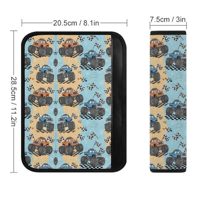 2PCS Universal Fit Car Seat Belt Pad for Kids, Most Cars, Truck Monster Racing Car Seat Belt Cushion, Shock Absorption - color: Pattern 634
