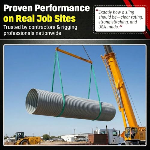 Chenango Supply VR2 12ft Green Endless Round Polyester Rigging Sling | USA Made, Double-Ply Cover, for Lifting & Material Handling, Capacity: 5,300 lb Vertical, 4,240 lb Choker, 10,600 lb Basket - size: 12 ft