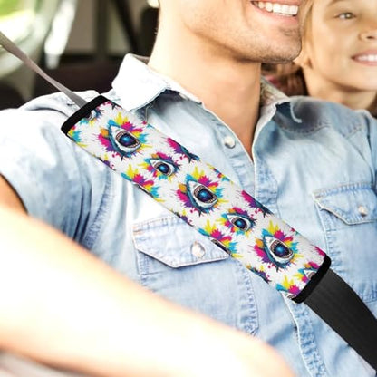 2 Pack Graffiti Shark Wildlife Ocean Nautical Seat Belt Shoulder Pad Breathable Shoulder Harness Cover for Child, All Vehicles, Neck and Shoulder Support - color: Pattern 1229