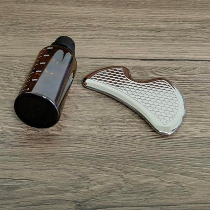 BYYDDIY 304Stainless Steel Gua Sha Muscle Scraper Scraping Massage Tool Kit,IASTM Tools, Great Soft Tissue Physical Therapy Used for Back, Legs, Arms,Neck (L-SD2B) - style: L-SD2B
