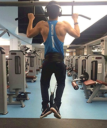 Weighted Chin Up Belt with Chain Dip Belt Powerlifting Strength Training Pull Up Belt Waist Back Support