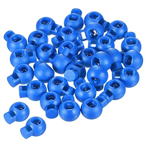 PATIKIL Cord Locks, 100 Pack Ball Spring Toggle Stopper for Drawstring Bag Shoelaces, Sky Blue - color: Sky Blue